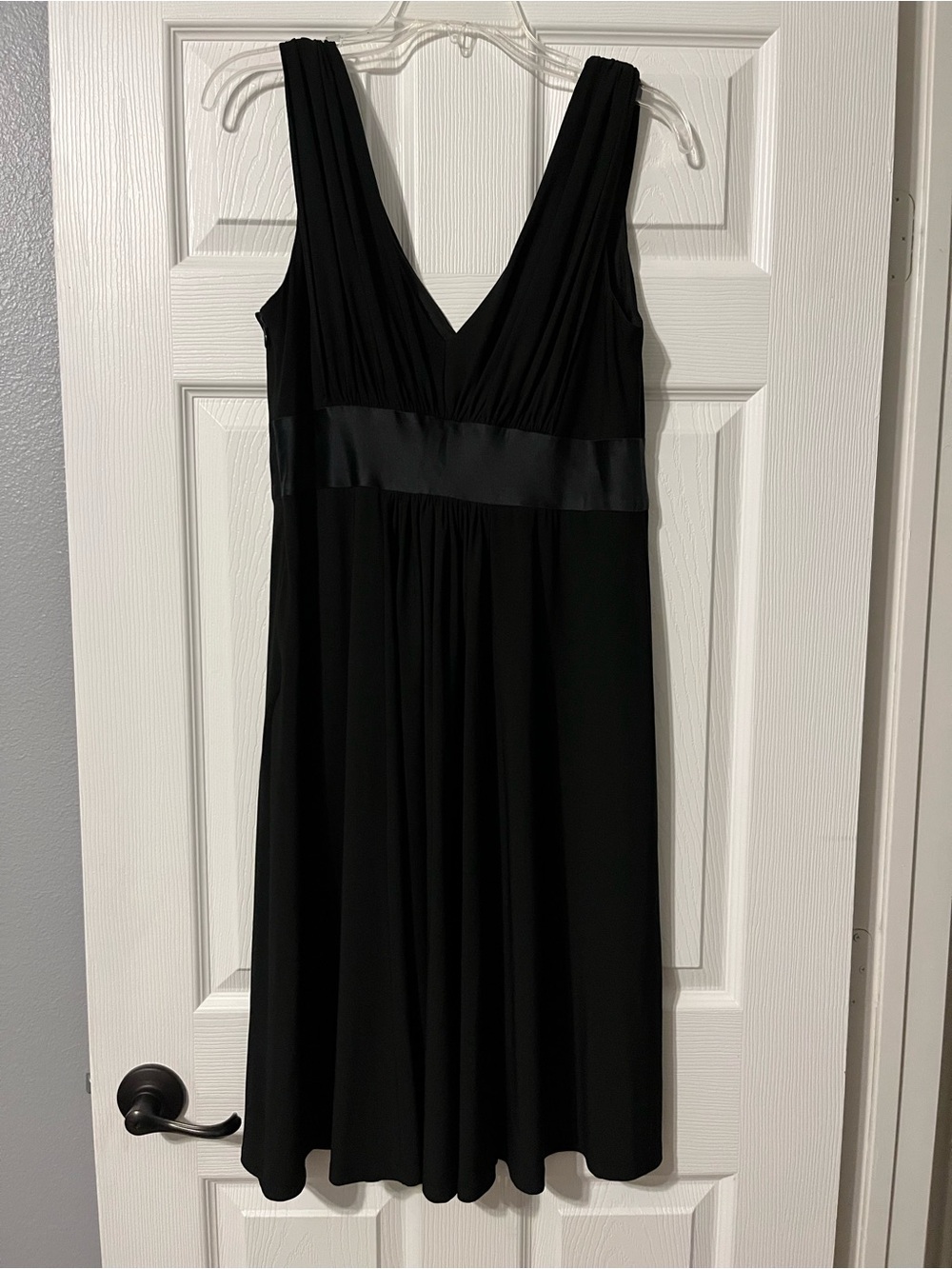 Jones Wear V-Neck Little Black Dress